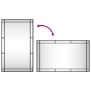 vidaXL fekete téglalap alakú vas fali tükör 60 x 100 cm