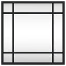 vidaXL fekete négyzet alakú vas fali tükör 30 x 30 cm