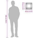 vidaXL fekete négyzet alakú vas fali tükör 30 x 30 cm