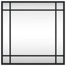 vidaXL fekete négyzet alakú vas fali tükör 40 x 40 cm