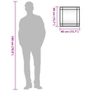 vidaXL fekete négyzet alakú vas fali tükör 40 x 40 cm