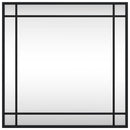 vidaXL fekete négyzet alakú vas fali tükör 50 x 50 cm