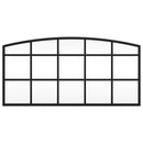 vidaXL fekete ívelt vas fali tükör 60 x 30 cm