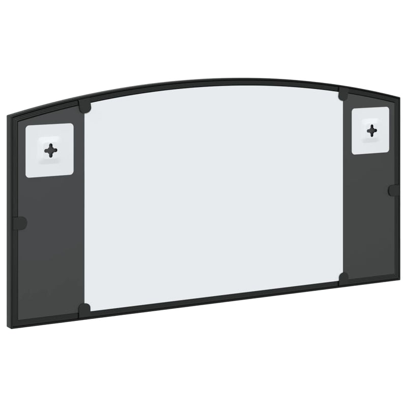 vidaXL fekete ívelt vas fali tükör 60 x 30 cm