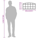 vidaXL fekete ívelt vas fali tükör 60 x 30 cm