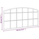 vidaXL fekete ívelt vas fali tükör 80 x 40 cm