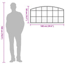 vidaXL fekete ívelt vas fali tükör 100 x 50 cm