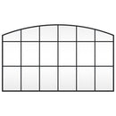 vidaXL fekete ívelt vas fali tükör 100 x 60 cm