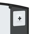 vidaXL fekete ívelt vas fali tükör 100 x 60 cm