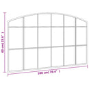 vidaXL fekete ívelt vas fali tükör 100 x 60 cm