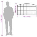 vidaXL fekete ívelt vas fali tükör 100 x 60 cm