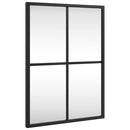 vidaXL fekete téglalap alakú vas fali tükör 30 x 40 cm