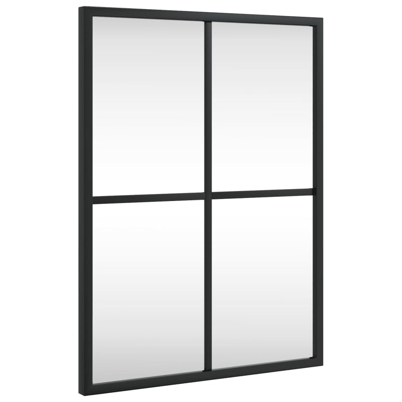 vidaXL fekete téglalap alakú vas fali tükör 30 x 40 cm