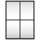 vidaXL fekete téglalap alakú vas fali tükör 30 x 40 cm