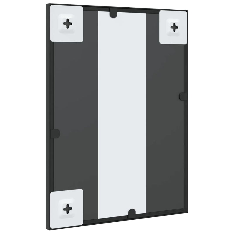 vidaXL fekete téglalap alakú vas fali tükör 30 x 40 cm