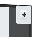 vidaXL fekete téglalap alakú vas fali tükör 30 x 40 cm