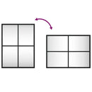 vidaXL fekete téglalap alakú vas fali tükör 30 x 40 cm