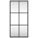 vidaXL fekete téglalap alakú vas fali tükör 30 x 60 cm