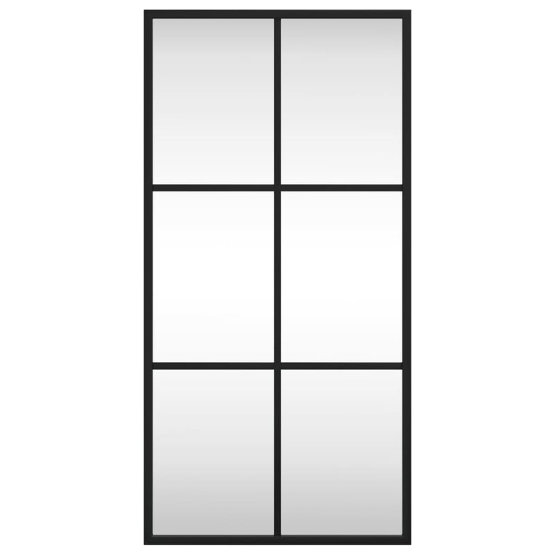 vidaXL fekete téglalap alakú vas fali tükör 30 x 60 cm