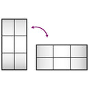 vidaXL fekete téglalap alakú vas fali tükör 30 x 60 cm