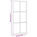 vidaXL fekete téglalap alakú vas fali tükör 30 x 60 cm