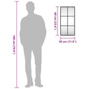 vidaXL fekete téglalap alakú vas fali tükör 30 x 60 cm