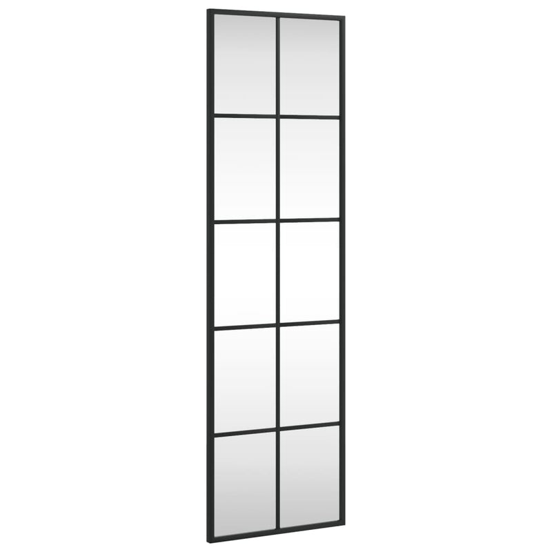 vidaXL fekete téglalap alakú vas fali tükör 30 x 100 cm