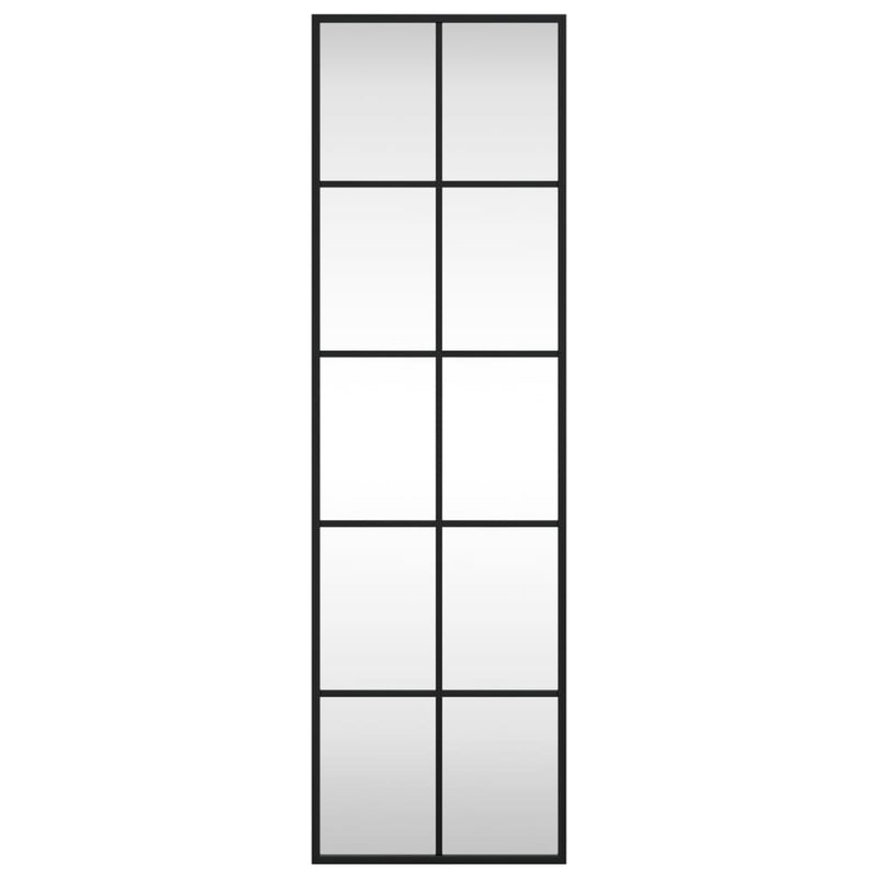 vidaXL fekete téglalap alakú vas fali tükör 30 x 100 cm