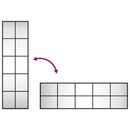vidaXL fekete téglalap alakú vas fali tükör 30 x 100 cm