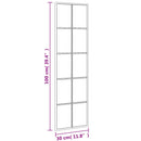 vidaXL fekete téglalap alakú vas fali tükör 30 x 100 cm