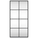 vidaXL fekete téglalap alakú vas fali tükör 40 x 80 cm
