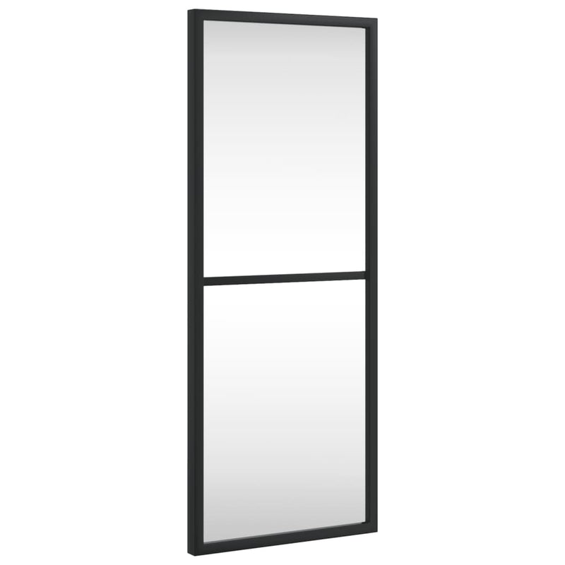 vidaXL fekete téglalap alakú vas fali tükör 20 x 50 cm