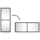 vidaXL fekete téglalap alakú vas fali tükör 20 x 50 cm