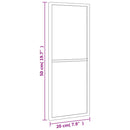 vidaXL fekete téglalap alakú vas fali tükör 20 x 50 cm