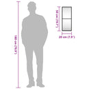 vidaXL fekete téglalap alakú vas fali tükör 20 x 50 cm