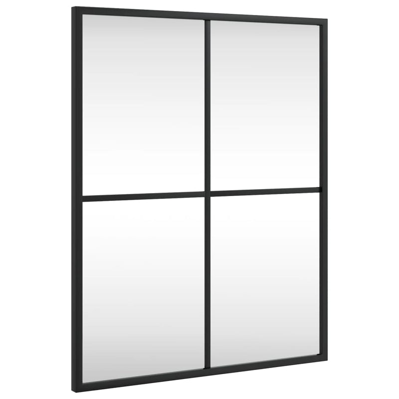 vidaXL fekete téglalap alakú vas fali tükör 40 x 50 cm
