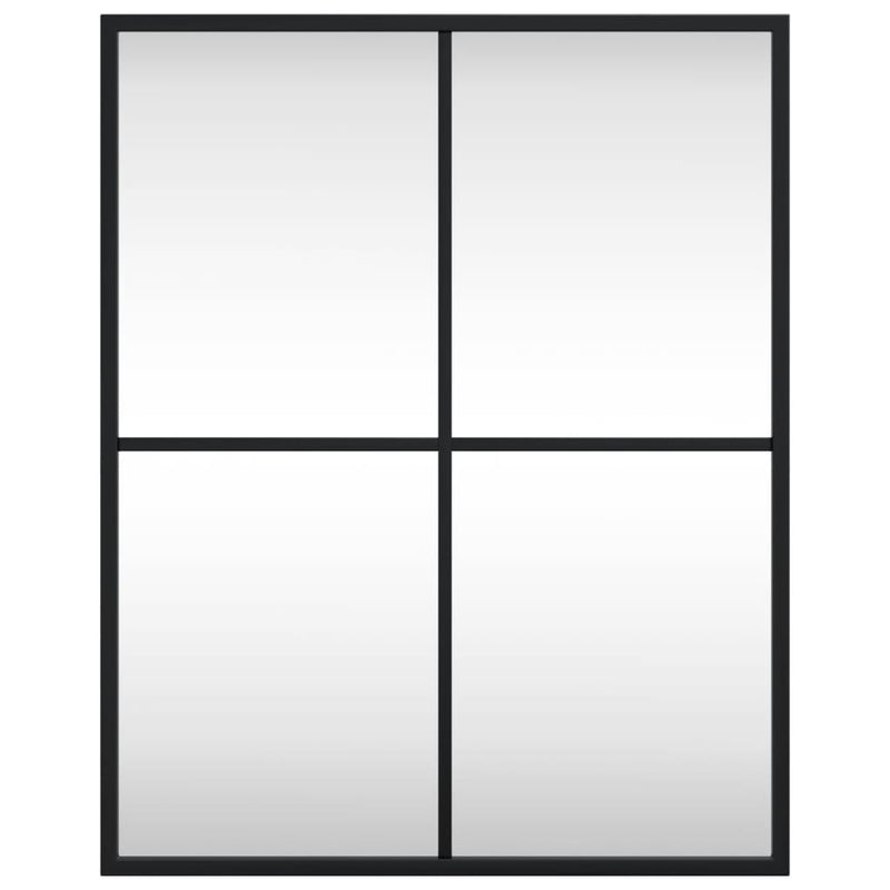 vidaXL fekete téglalap alakú vas fali tükör 40 x 50 cm