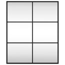 vidaXL fekete téglalap alakú vas fali tükör 50 x 60 cm