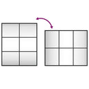 vidaXL fekete téglalap alakú vas fali tükör 50 x 60 cm