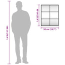 vidaXL fekete téglalap alakú vas fali tükör 50 x 60 cm