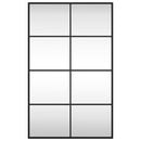 vidaXL fekete téglalap alakú vas fali tükör 50 x 80 cm