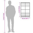 vidaXL fekete téglalap alakú vas fali tükör 50 x 80 cm