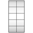 vidaXL fekete téglalap alakú vas fali tükör 50 x 100 cm