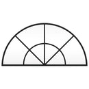 vidaXL fekete ívelt vas fali tükör 60 x 30 cm