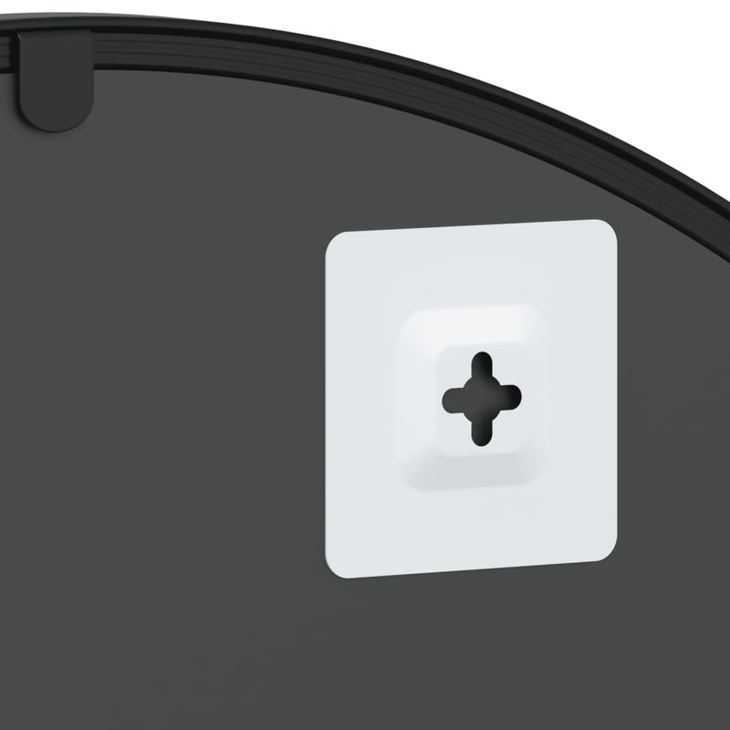 vidaXL fekete ívelt vas fali tükör 60 x 30 cm