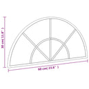 vidaXL fekete ívelt vas fali tükör 60 x 30 cm
