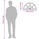 vidaXL fekete ívelt vas fali tükör 60 x 30 cm