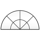 vidaXL fekete ívelt vas fali tükör 80 x 40 cm