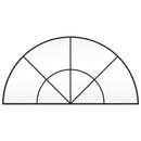 vidaXL fekete ívelt vas fali tükör 100 x 50 cm