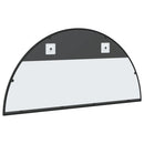 vidaXL fekete ívelt vas fali tükör 100 x 50 cm